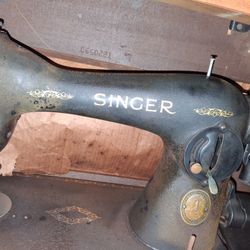 Singer Sewing Maching/desk And Chair