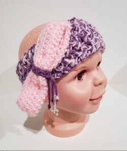 Toddler Girl's crocheted headband earwarmer