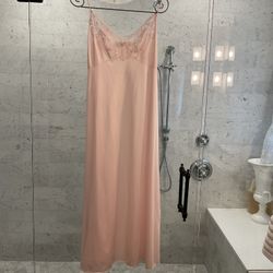 Pink Satin Nightgown Slip