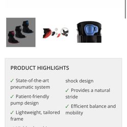 Aircast Walking Boot Size Medium Left Foot