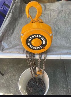 Harrington CF Hand Chain Hoist, Hook Mount, 1 Ton