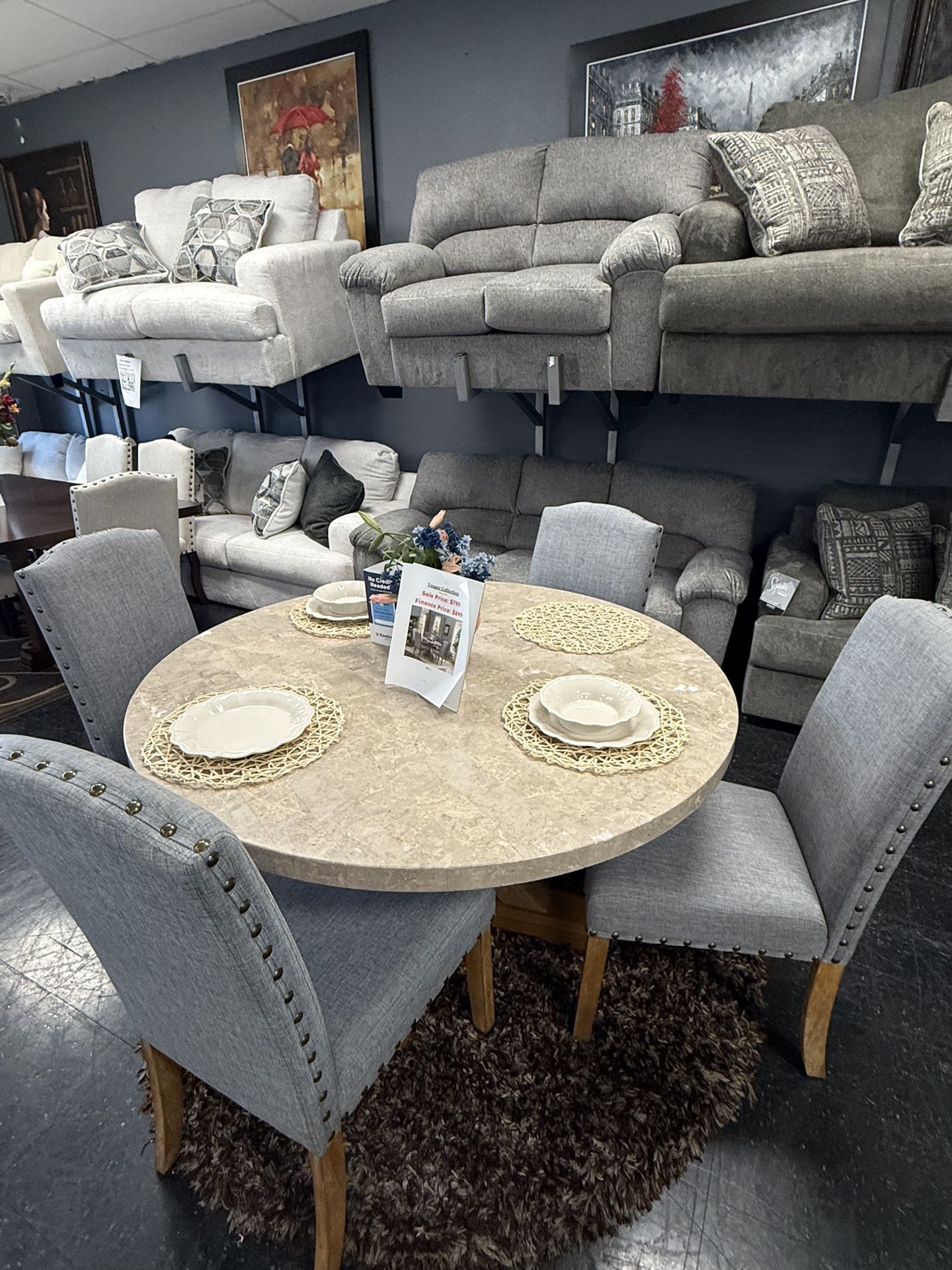 Round Table With 4 Chairs Ready To Go Today