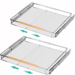 New iPEGTOP 2 Pack Pull Out Extendable Cabinet Drawer Shelf Organizer