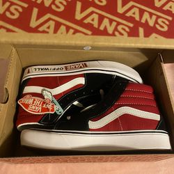 Red, Black, and White Vans 😍