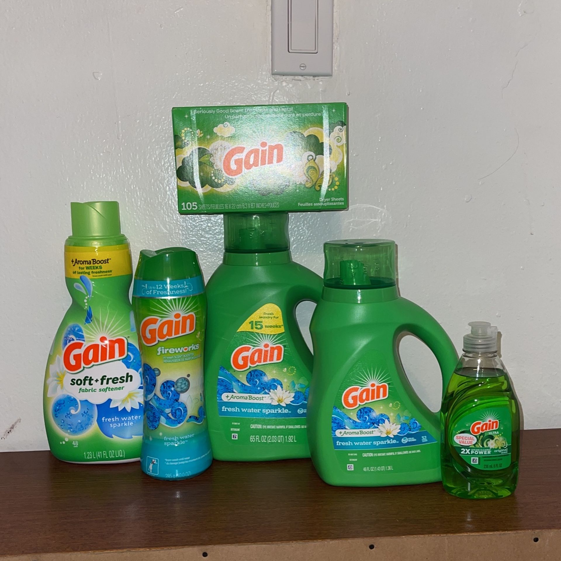 Gain Fresh Water Sparkle Laundry Bundle