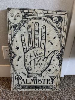 Psychic Palm Reading Distressed Halloween Wall Decor