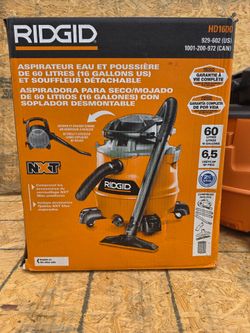 Aspiradora RIDGID NXT Max - 60 Litros (16 Galones)