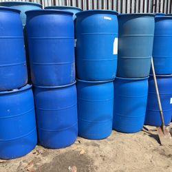 55 Gallon Plastic Drums (Food Grade) 