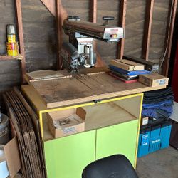 Sears Craftsman 10” Radial Saw And Cabinet