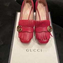 Gucci Marmont leather heels size 37