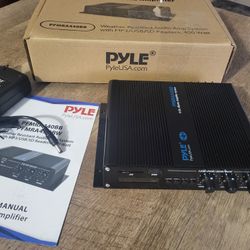 4 Channel Amplifier, 400 W Full Range Stereo, Wireless Bluetooth 