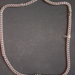 6 MM MIAMI CUBAN CHAIN WG 22",COLOR SILVER,SIZE AST 