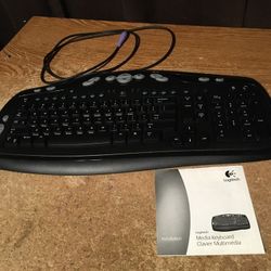 Logitech Corded Keyboard Model Hashtag Y-bh52 Working