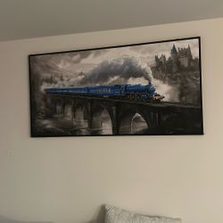 MOVE OUT SPECIAL - Blue Train Framed Wall Art