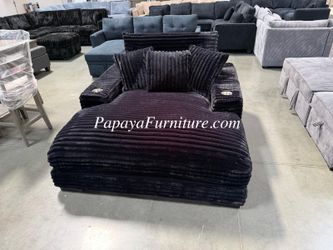 NEW Extra Large XL Chaise Lounge Lounger Chair Sofa Loveseat Grey Ivory Black Ashley Big Discount Furniture Warehouse Clearance Closeout Amazing DEAL