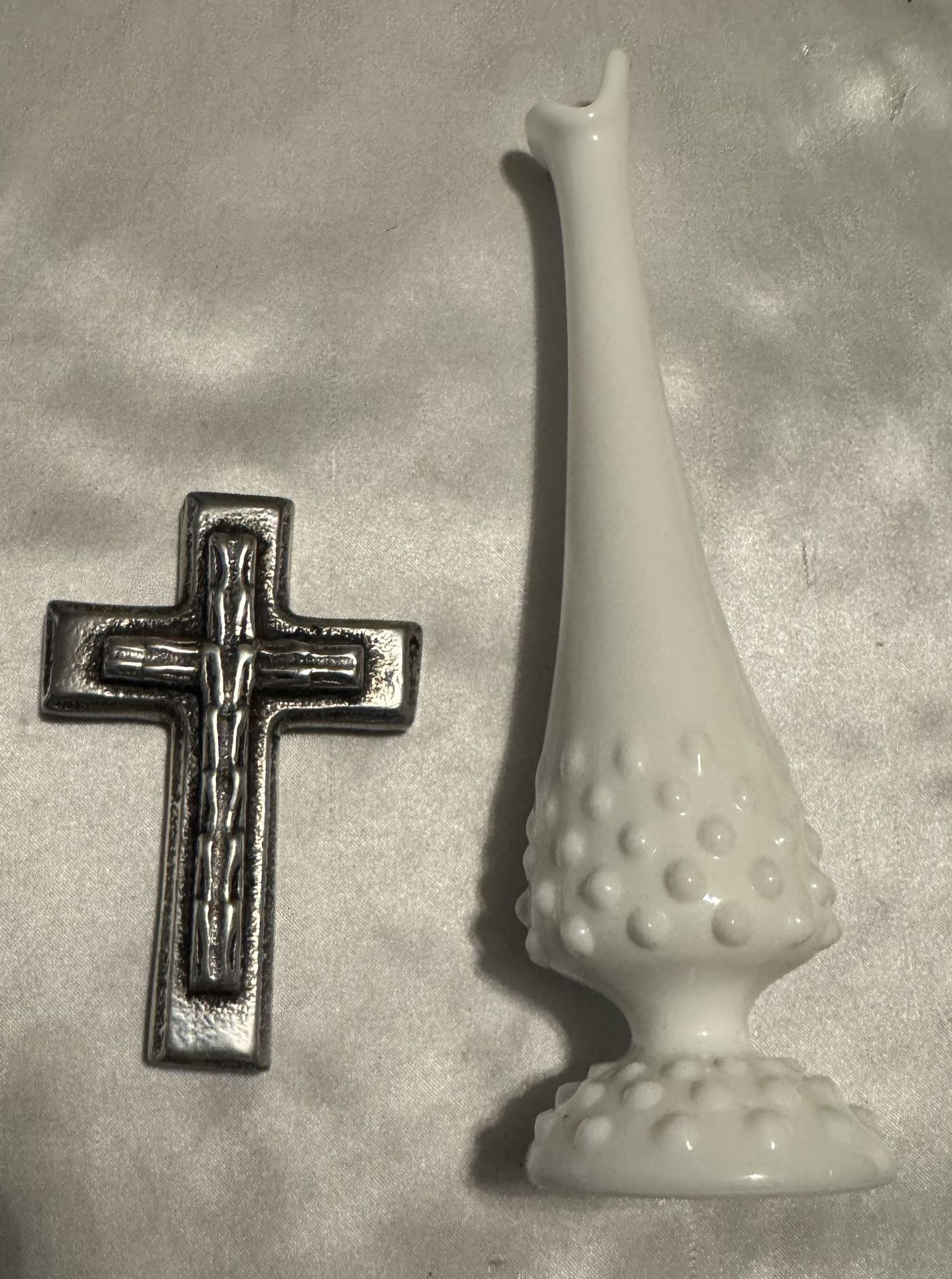 Antique Cross And Vase