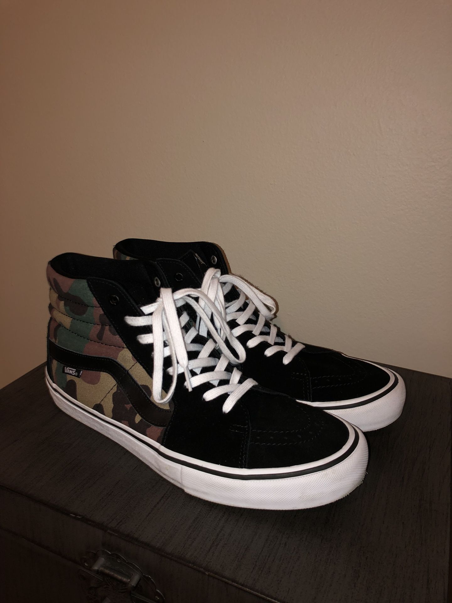 Black and Camo Vans