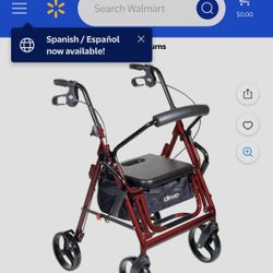 Drive Medical Duet Transport Chair/Rollator Walker Combo and a Drive Walker