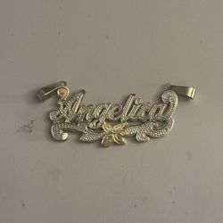 14K SOLID GOLD YELLOW & WHITE GOLD ANGELICA PENDANT FROM “FRAN & CO” READ DESCRIPTION ‼️‼️‼️