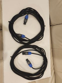 25 Ft Speakon Speaker 16 Gauge  Cables Neutrik NL2FC