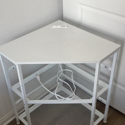 Corner Printer Stand With Outlets