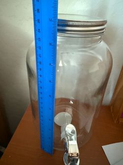 Large Glass Beverage Dispenser with Spigot