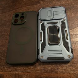 iPhone 13 Pro Case Bundle - blue military grade & MagSafe Slim Case