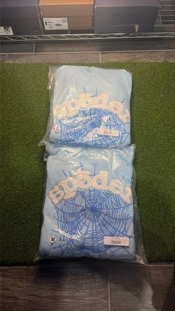 Sp5der Web Hoodie Light Blue