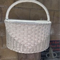 Vintage Wicker Rattan Basket