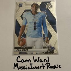 Cam Ward Tennessee Titans QB Mosaic Short Print Insert Rookie Card. 