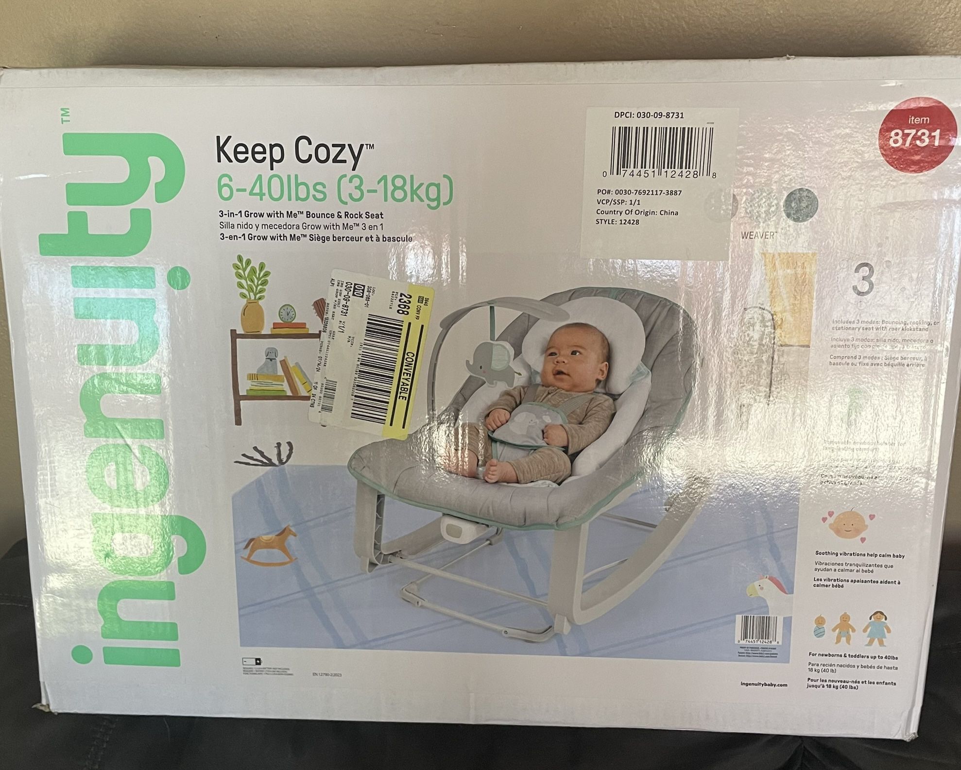 Ingenuity Keep Cozy Baby Rocker