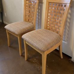 Two Very Comfortable Chairs perfect for Dining, Breakfast Nook, Vanity or Desk 