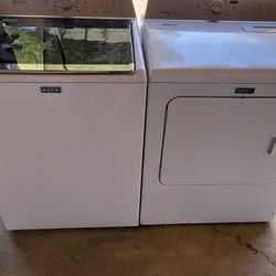 Washer And Dryer Electric Maytag Bravos Xl Can̈on Size Capacity Plus Tube With Warranty $600 Obo