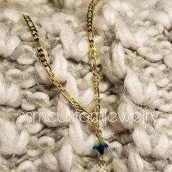Goldplated necklace With Crystal Pendant