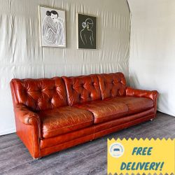 1960’s Genuine Leather Sofa 