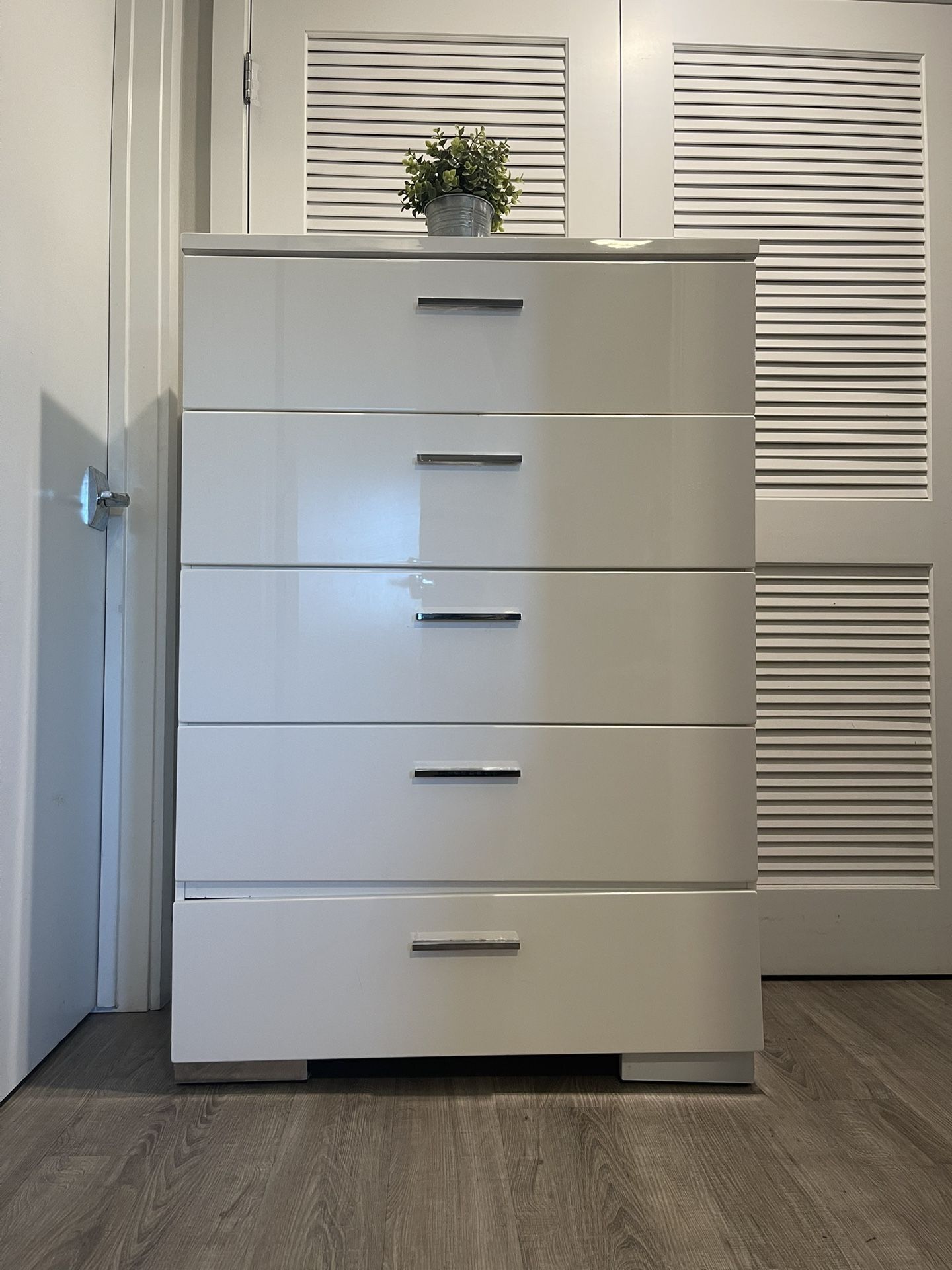 White Dresser Or Tall Chest Of Drawers / Moving sale