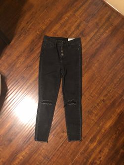 Treasure And Bond, Waist Size 25 Black Denim Distressed Jeans $10.00