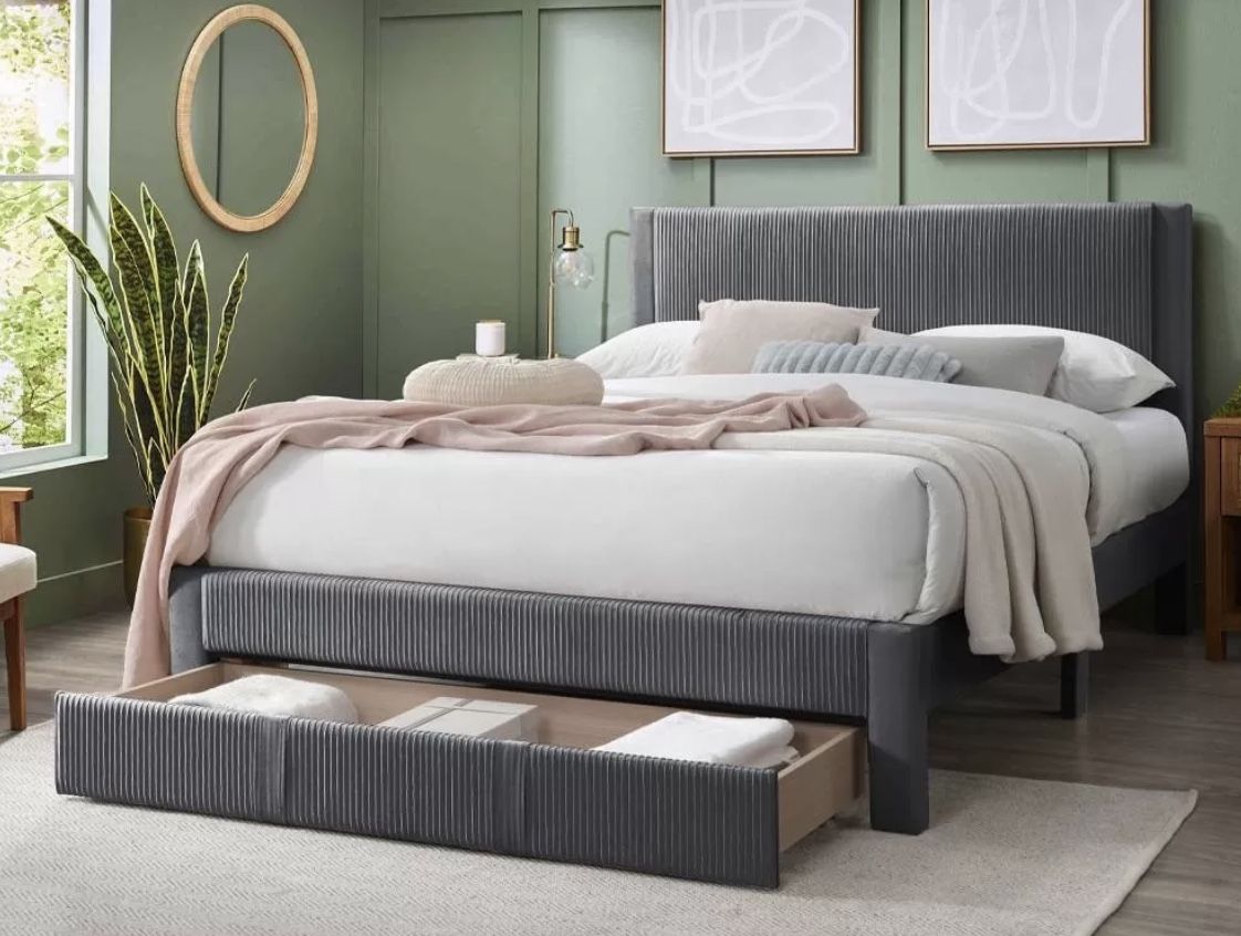 Queen Bed Frame With Storage And Mattress