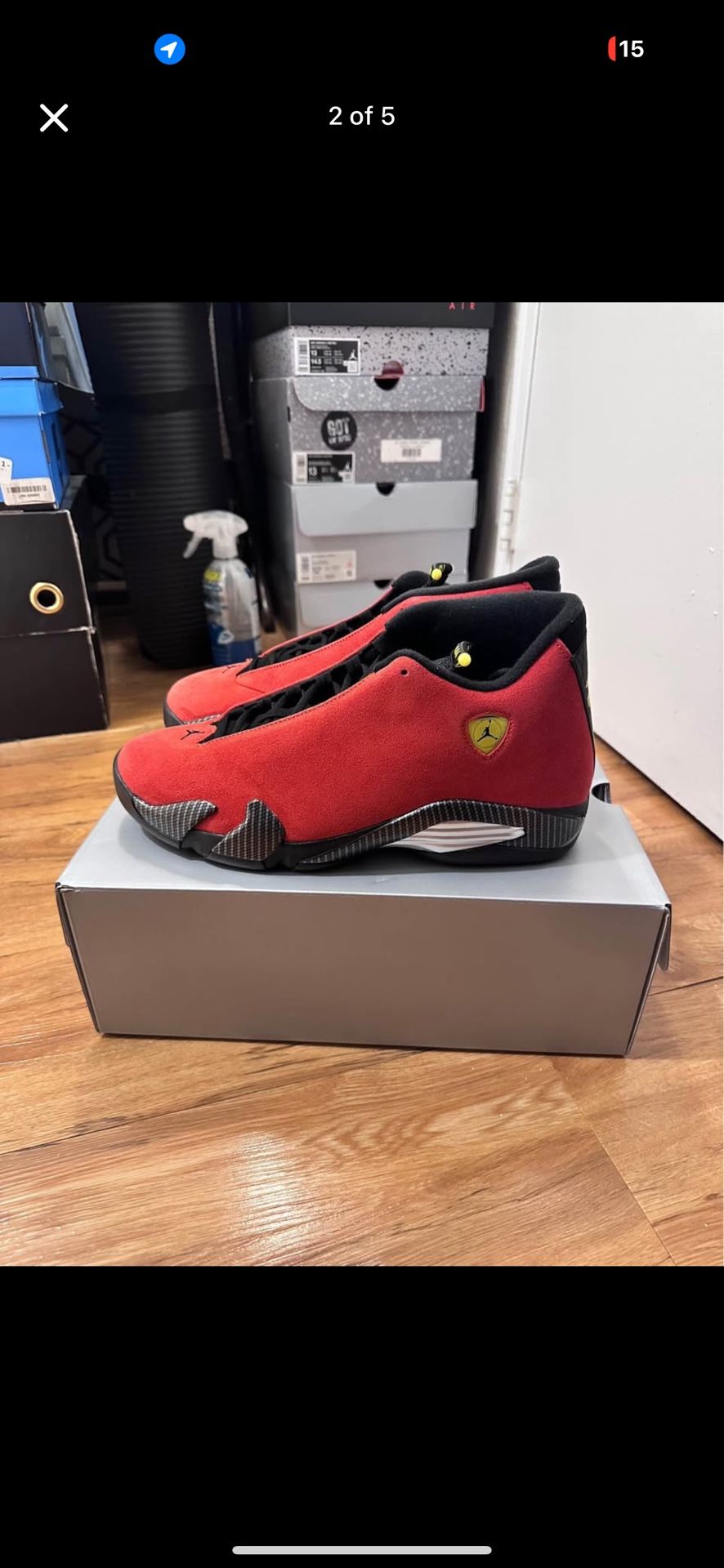 Jordan 14 Ferrari Size 11.5 Dead Stock With Receipt. Meet Up Only
