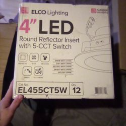 10 Count 4" Led Round Reflector Insert With 5-cct Switch 10qty