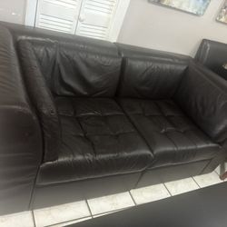 Small Leather Couch 