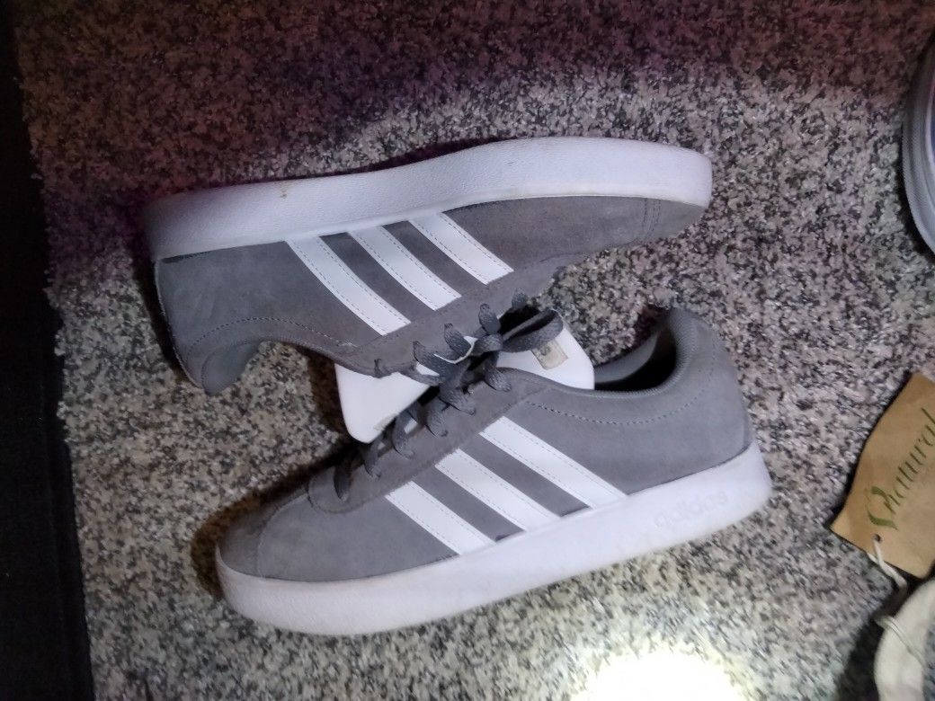 Adidas Grey And White Size 4.5