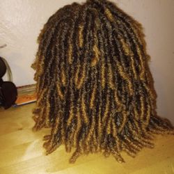 Dreaded Wig With Blonde Highlights 