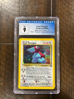Cool Porygon 😎 Holo 15/53 CGC 9 Nintendo 64 Bundlle Promo 🎮  2000 Pokemon TCG