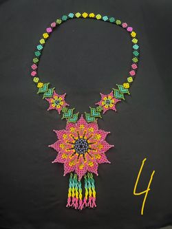Mexican Beaded Necklace/ Huichol Necklace 