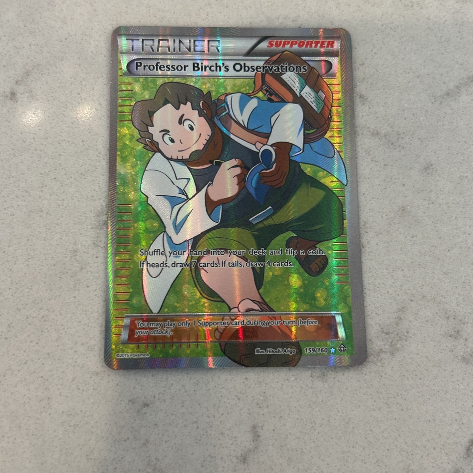 Professor Birch’s Observations Full Art Pokémon Card