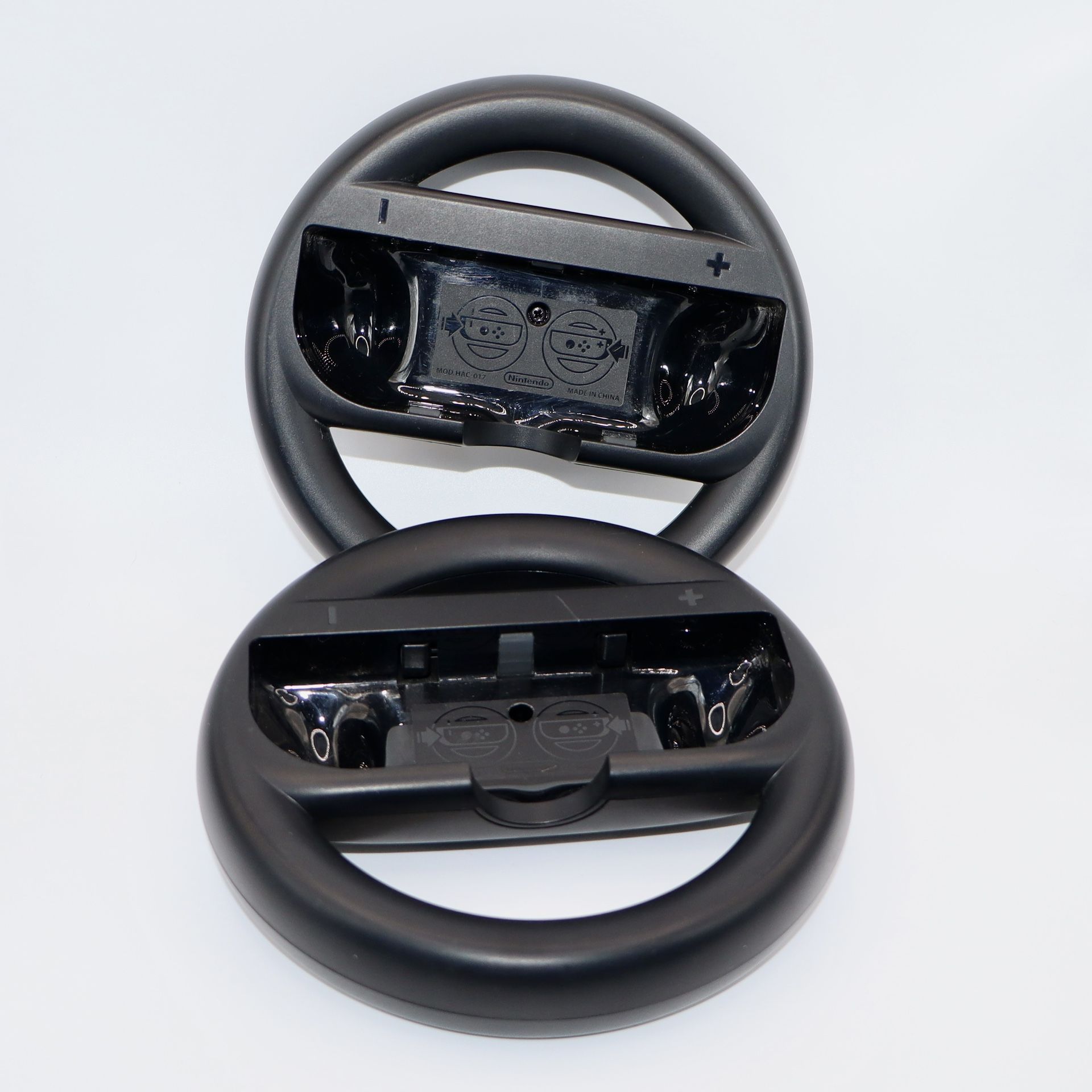 Nintendo Switch OEM Black Mini Steering Wheel Model HAC-017 x 2