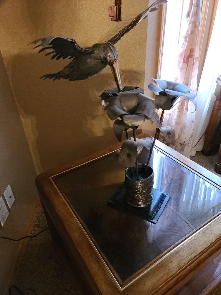 Scrap Metal Hummingbird Art