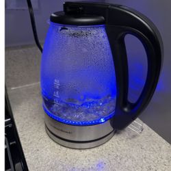 Hamilton Beach - 1L Electric Kettle - Black/Stainless Steel