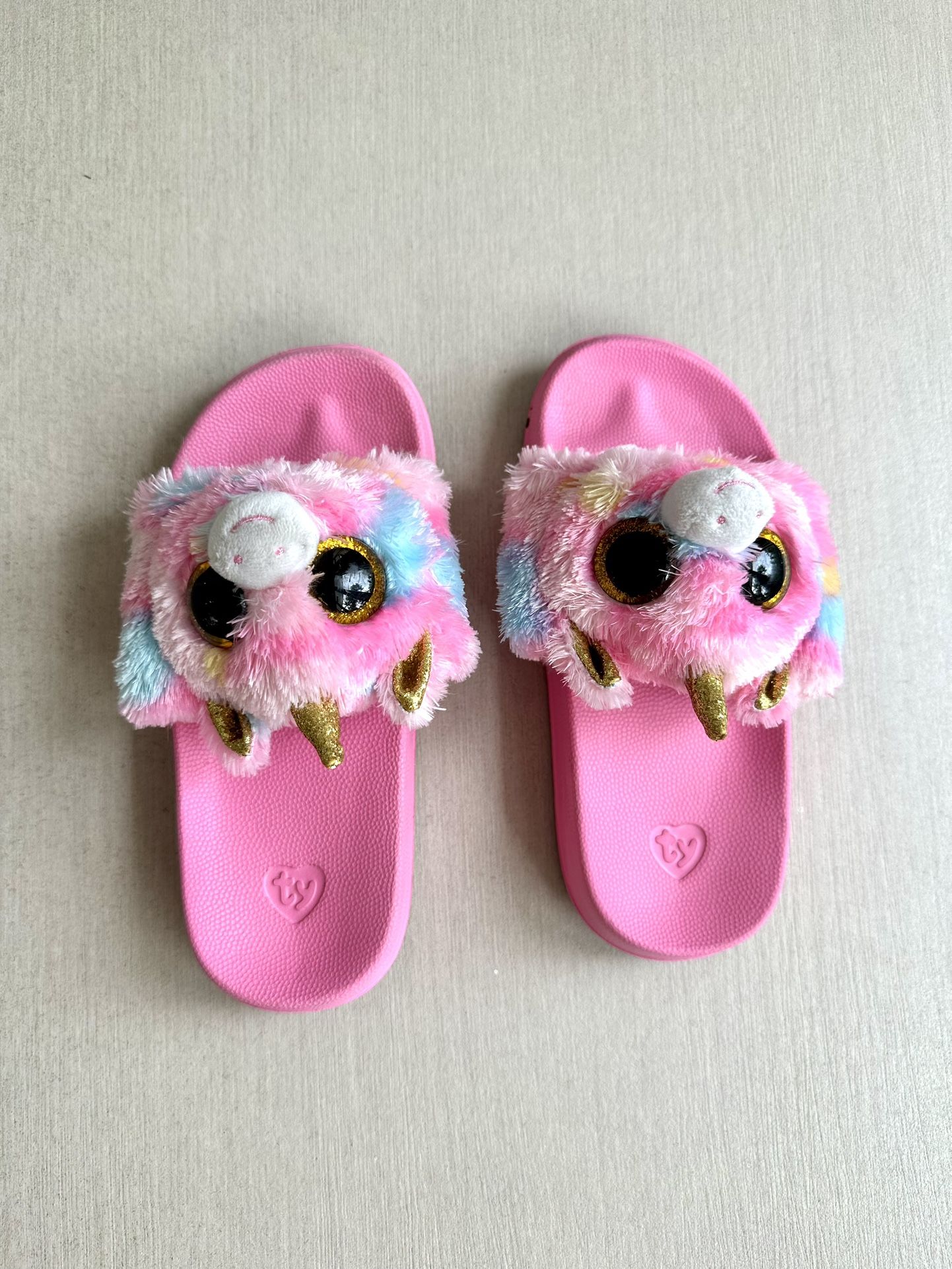 Ty FANTASA Unicorn Fashion Pool Slides Kids Children's Size 11/13